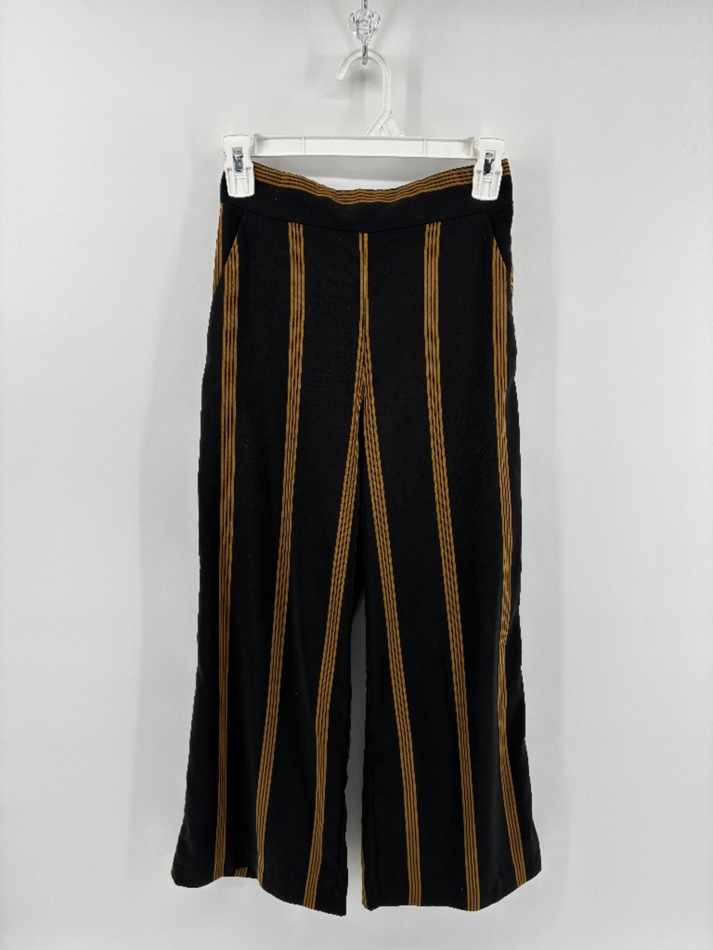 Dynamite Wide Leg Black Gold Striped Pants